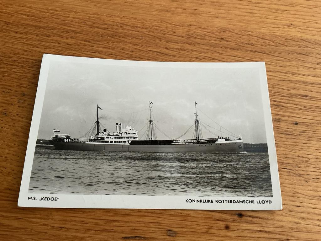 S347 MS KEDOE ROTTERDAMSCHE LLOYD, Ophalen of Verzenden, Zo goed als nieuw, Kaart, Foto of Prent