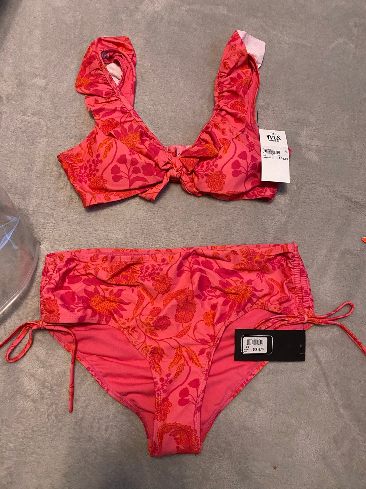 Nieuwe bikini MS Mode - Roze met bloemenprint, Kleding | Dames, Badmode en Zwemkleding, Ophalen of Verzenden, Nieuw, Roze, Bikini
