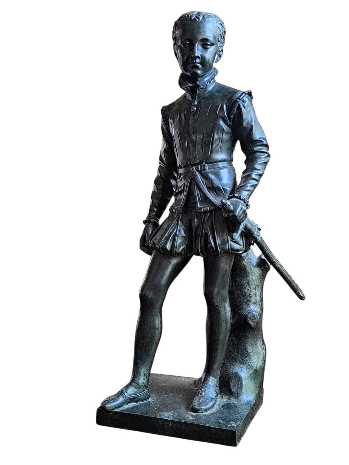 Antiek brons sculptuur Henri IV koning Frankrijk, Ophalen of Verzenden