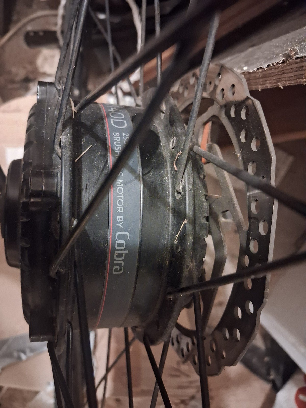 Voorwiel met 250W Cobra Brushless Motor, Fietsen en Brommers, Gebruikt, Cobra, Ophalen, Elektrische fiets
