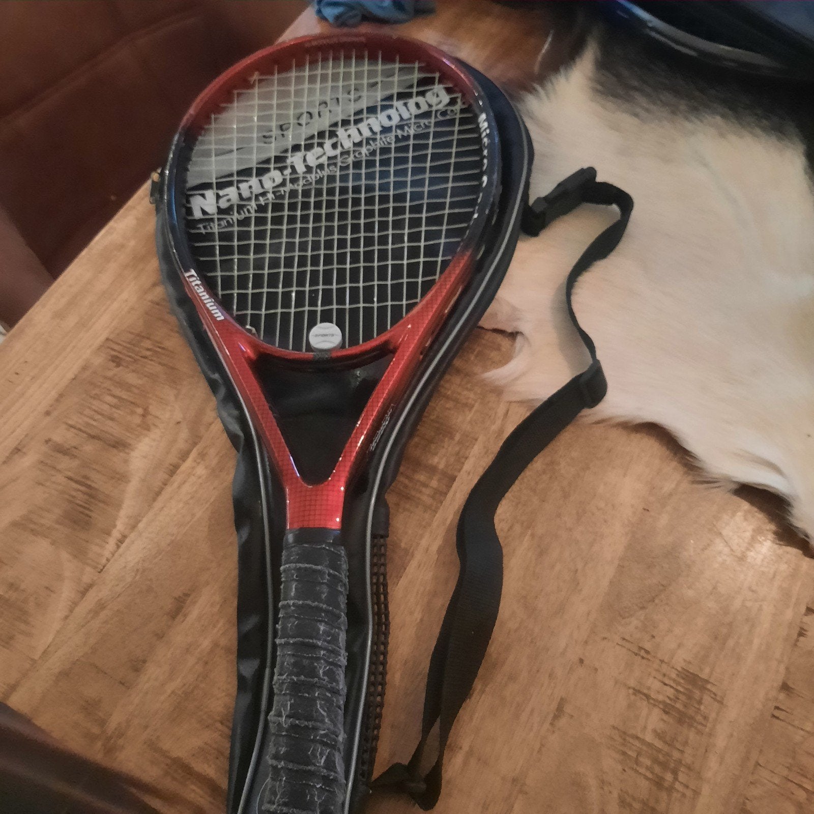 Tennisracket Nano-Technology Sports met hoes, Ophalen of Verzenden