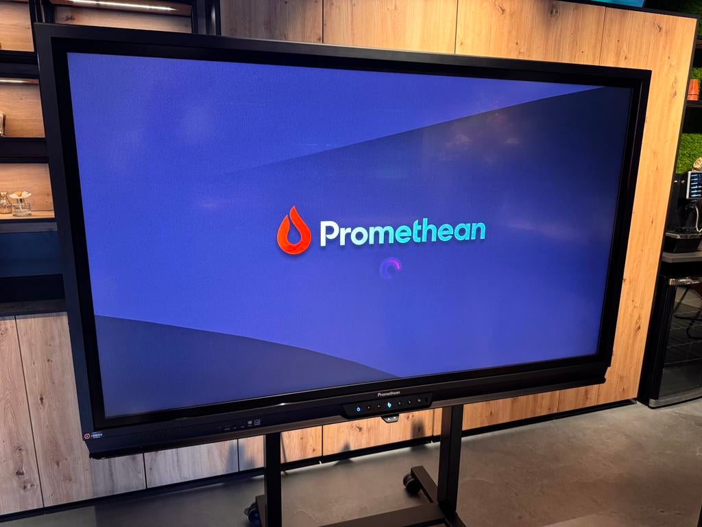 Promethean AP7 4K 70/75/86” touchscreen met muurbeugel OP=OP, LED, 50 Hz, Zo goed als nieuw, 100 cm of meer