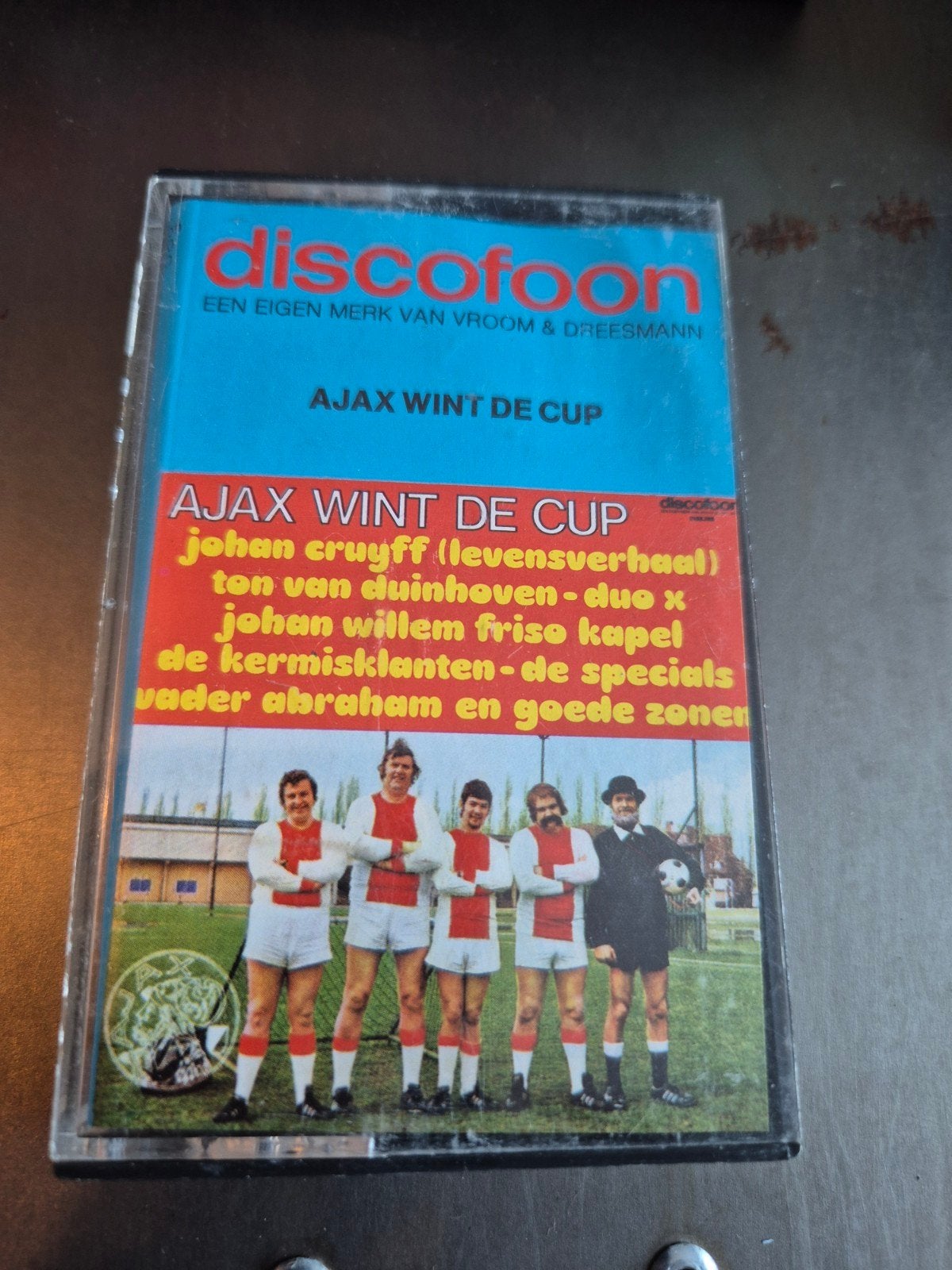 Discofoon - Ajax Wint De Cup Cassettebandje, Gebruikt, 1 bandje, Ophalen of Verzenden, Voorbespeeld