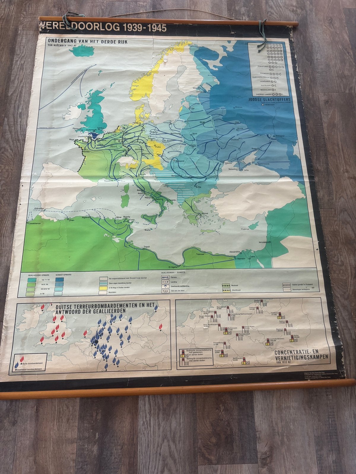 Wereldoorlog 1939-1945 wandkaart, Ophalen, Geschiedenis