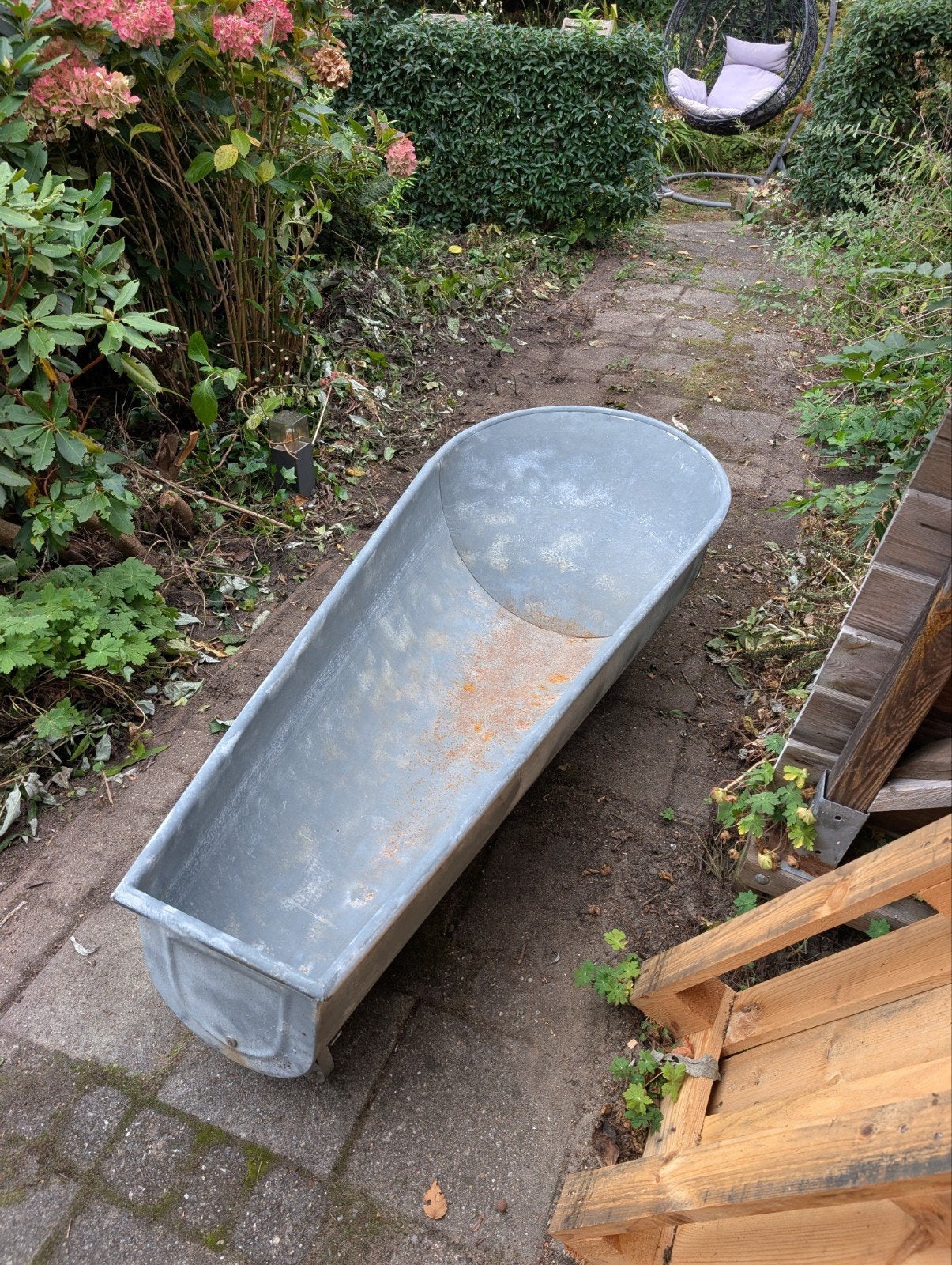 zinken teil/bad, Tuin en Terras, Ophalen, Gebruikt