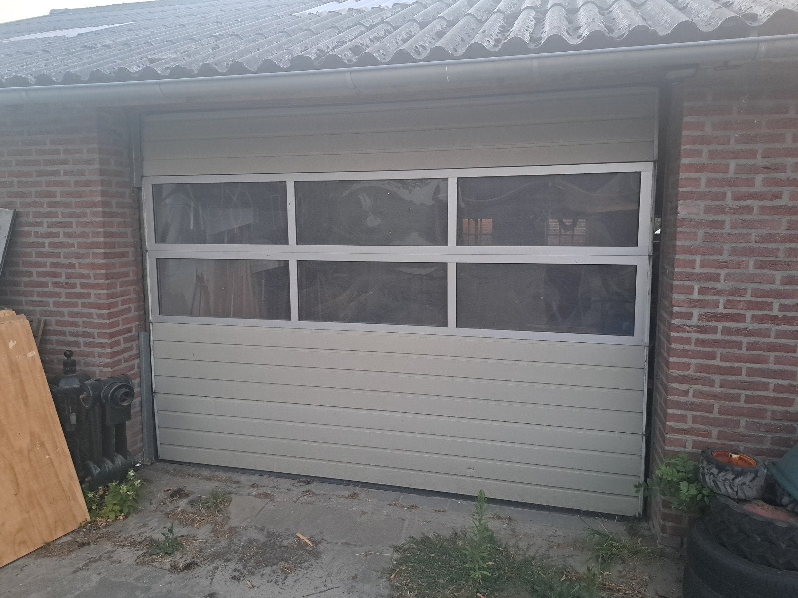 Garagedeur gratis af te halen (zonder rails/verensysteem), Ophalen, Gebruikt, Garagedeur, Glas