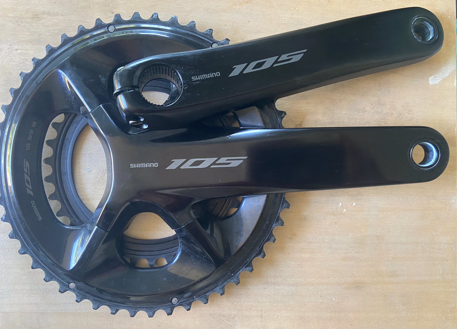 Shimano 105 crankstel 12sp 34-50T, Crankstel of Pedalen, Overige materialen, Ophalen of Verzenden, Zo goed als nieuw