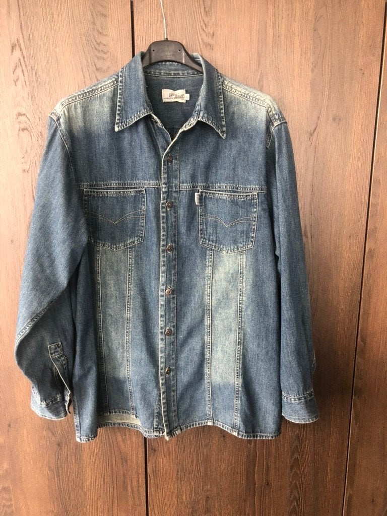Spijkerblouse PILOT, maat L, Pilot, Halswijdte 41/42 (L), Gedragen, Verzenden