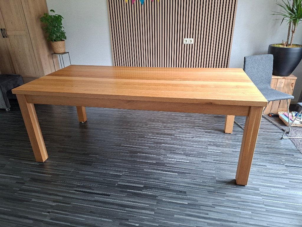 Eettafel, Ophalen, Eikenhout, 200 cm of meer, 50 tot 100 cm