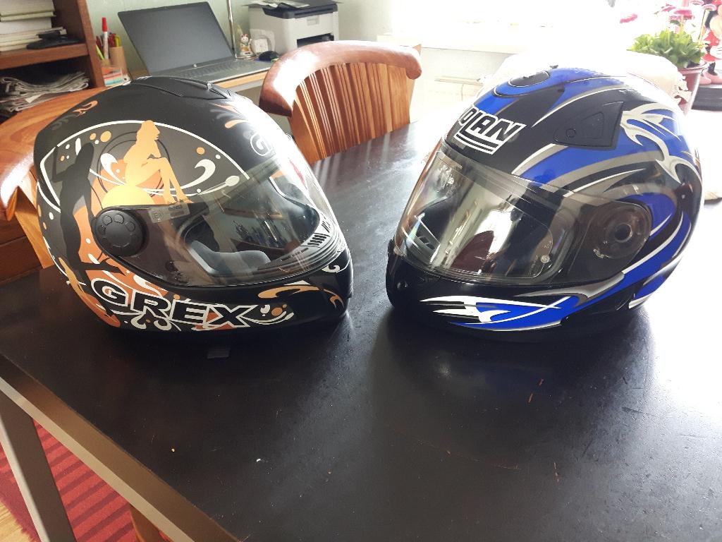 Grex & Nolan Brommerhelmen., Fietsen en Brommers, Brommerhelmen, Ophalen, Gebruikt, Medium, Grex & Nolan