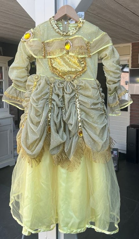Prinsessenjurk Goud/Geel - Verkleedjurk Efteling jurk, Ophalen of Verzenden, Zo goed als nieuw, Meisje