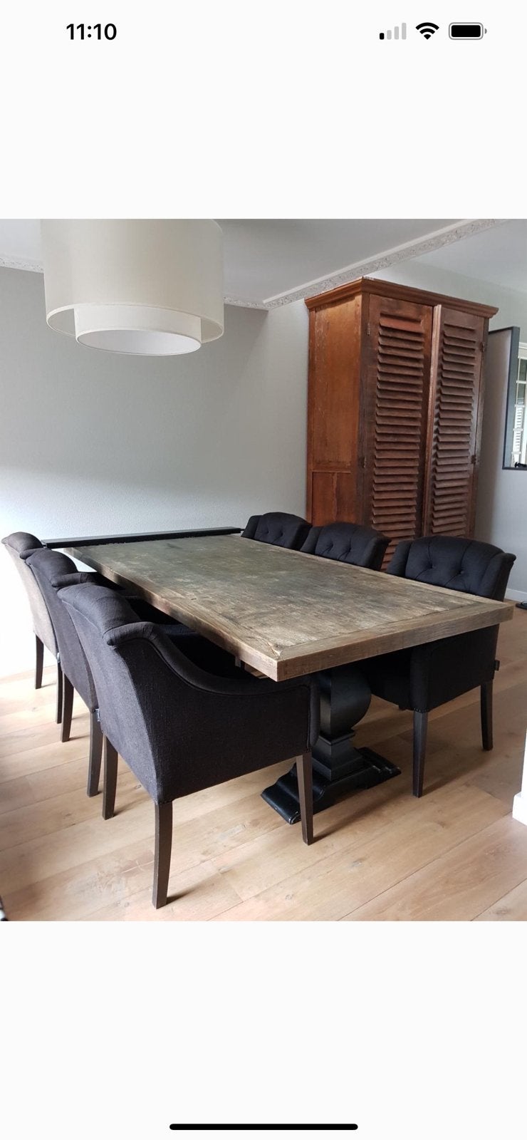 Eethoek, eettafel, stoelen, Gebruikt, 100 tot 150 cm, 200 cm of meer, Kloostertafel