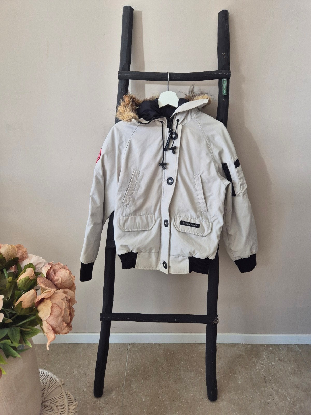 Mooie korte Canada Goose jas dames maat S, Verzenden, Wit, Canada goose, Zo goed als nieuw