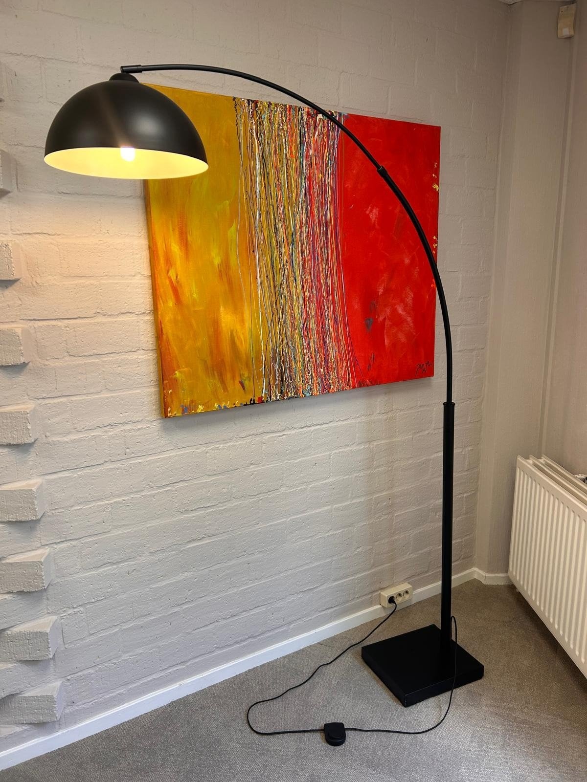 Booglamp Zara Karwei - Stijlvolle Vloerlamp Zwart, Ophalen, Gebruikt, 150 tot 200 cm