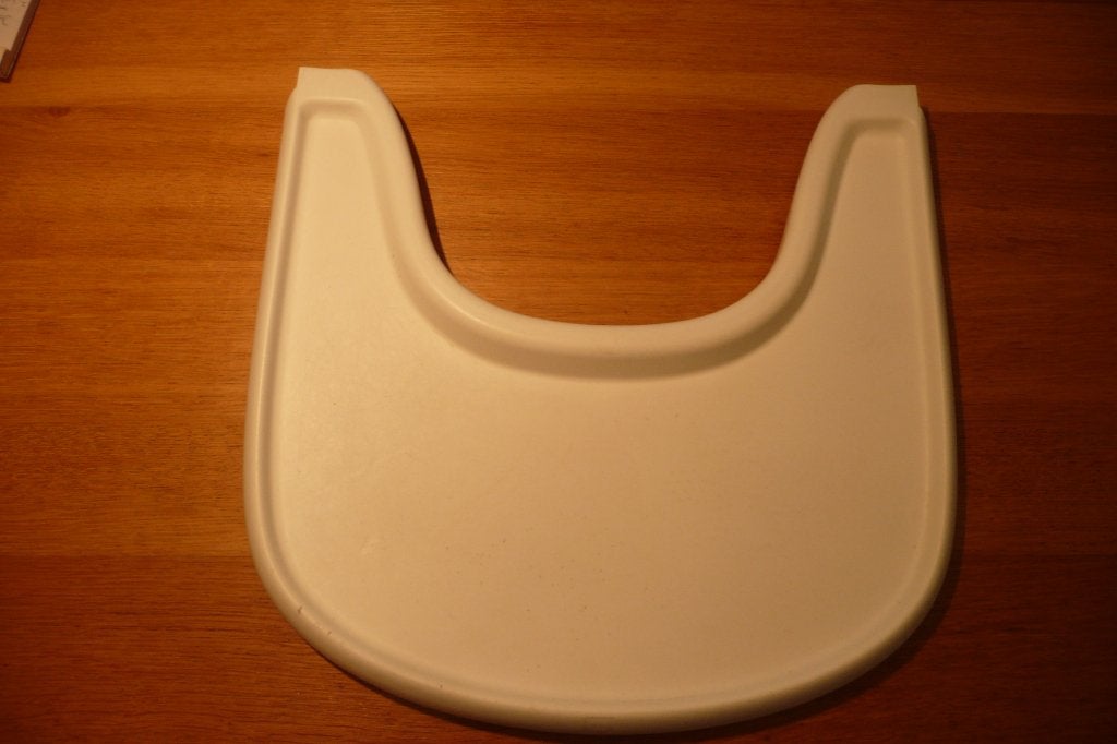 Kinderstoel Stokke Tripp Trapp tray blad wit eetblad, Ophalen of Verzenden, Gebruikt, Meegroeistoel, Afneembaar eetblad