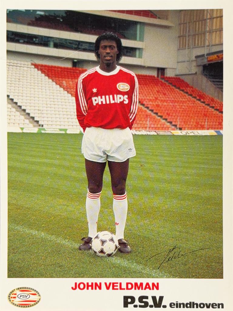 Spelerskaart John Veldman - PSV Eindhoven - 1988/1989, Ophalen of Verzenden, Zo goed als nieuw, PSV, Spelerskaart