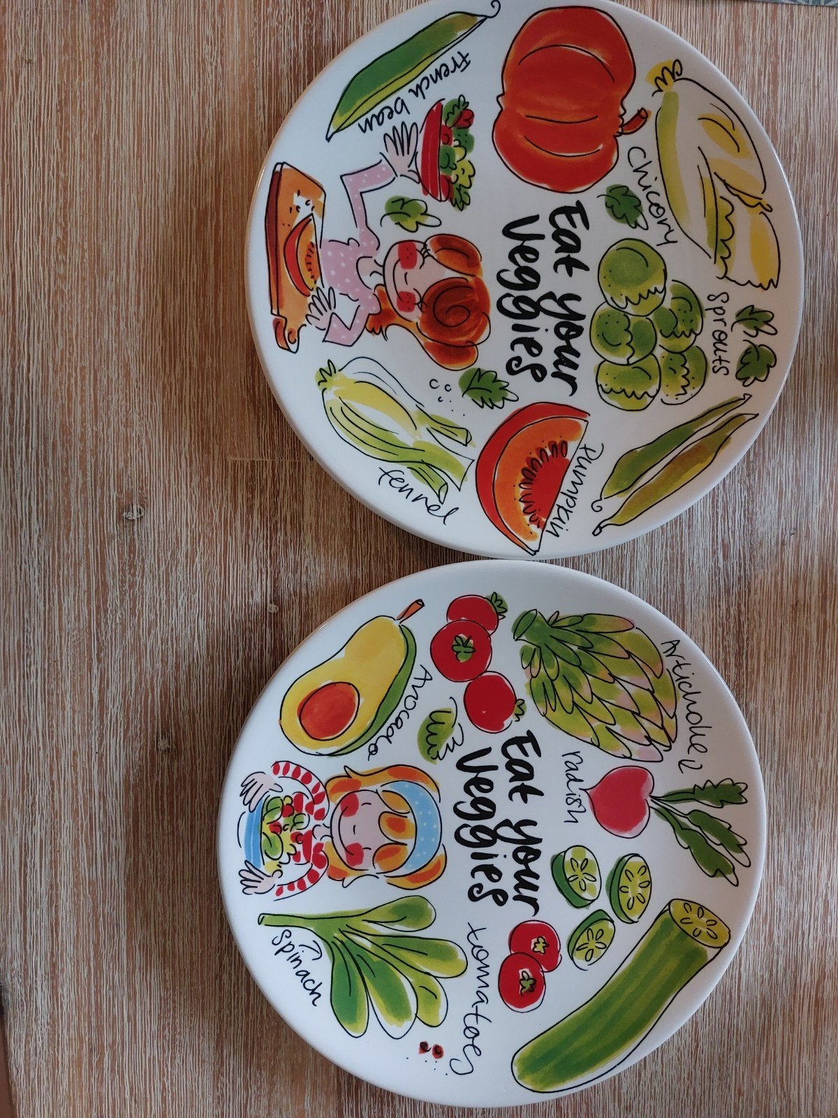 2 blond bordjes, Ophalen, Zo goed als nieuw, Aardewerk, Bord(en)