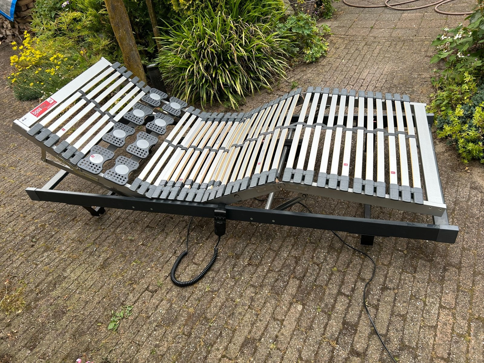 Elektrische lattenbodem Bossflex 640 de luxe 200x80 cm, Huis en Inrichting, Slaapkamer | Bedden, Gebruikt, Eenpersoons, 80 cm