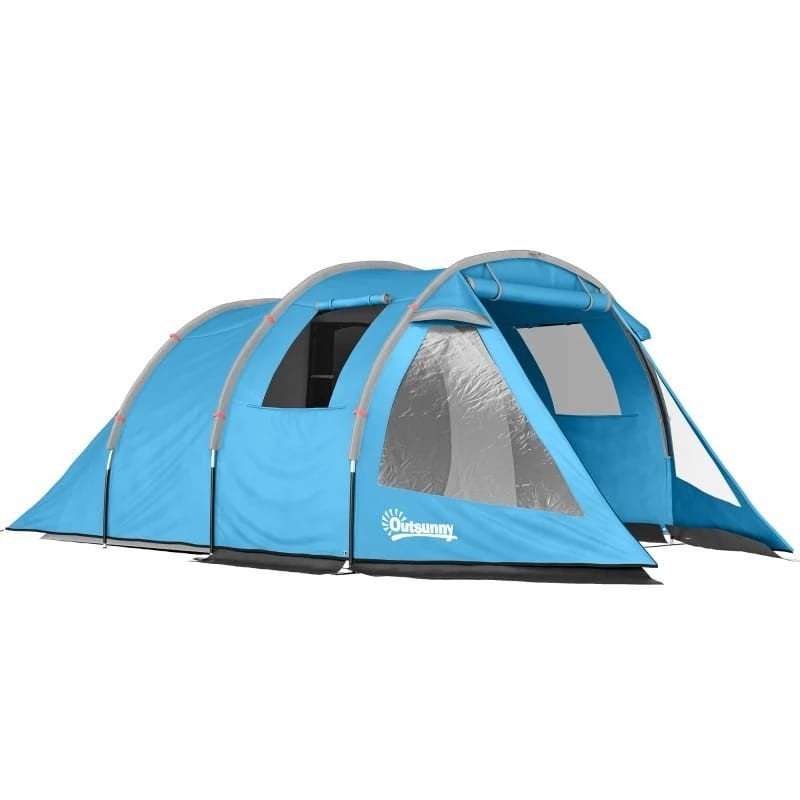 tunneltent kampeertent campingtent vistent Koepeltent - Blau