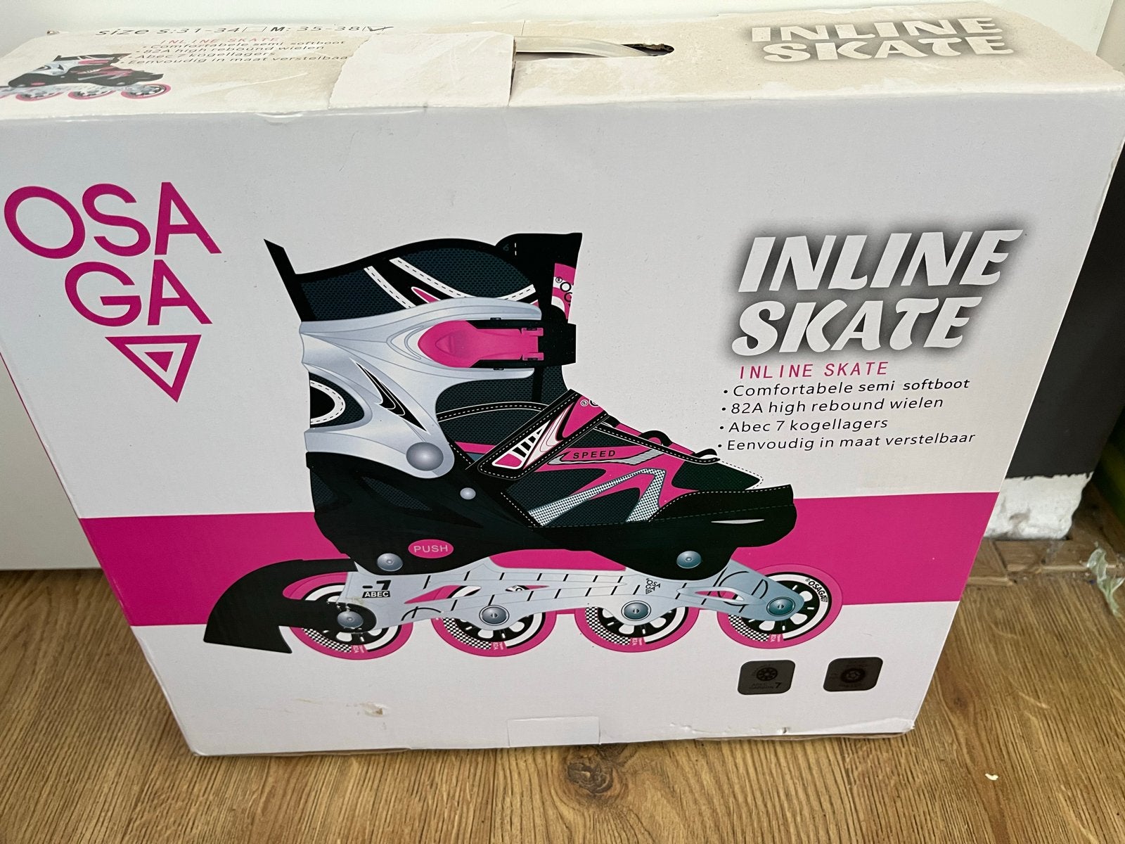 Osaga Inline Skates - Maat 35-38, Ophalen of Verzenden, Verstelbaar, Gebruikt, Kinderen