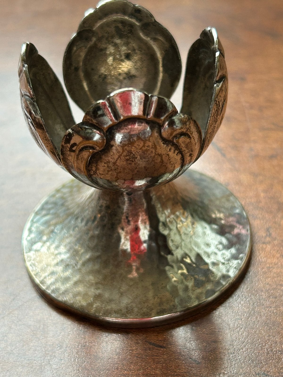 Antieke zilveren eierdop, gehamerd design, Antiek en Kunst, Ophalen of Verzenden, Zilver