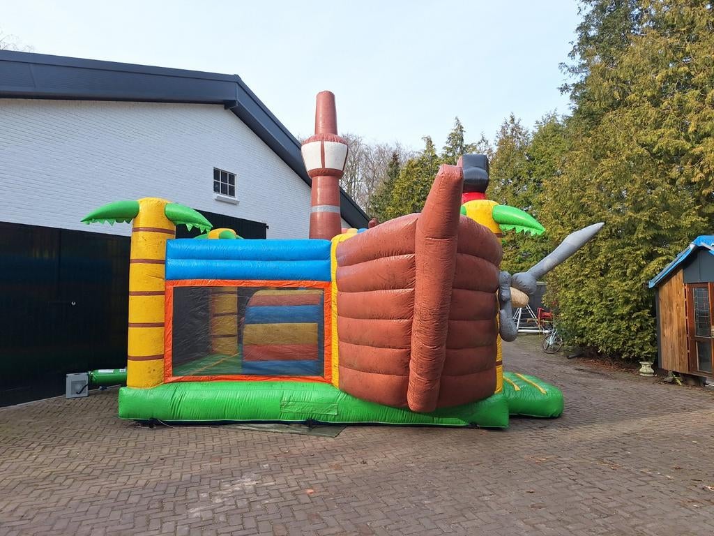 Springkussen Piratenschip XXL 11.5x6.5m te huur, Ophalen of Verzenden