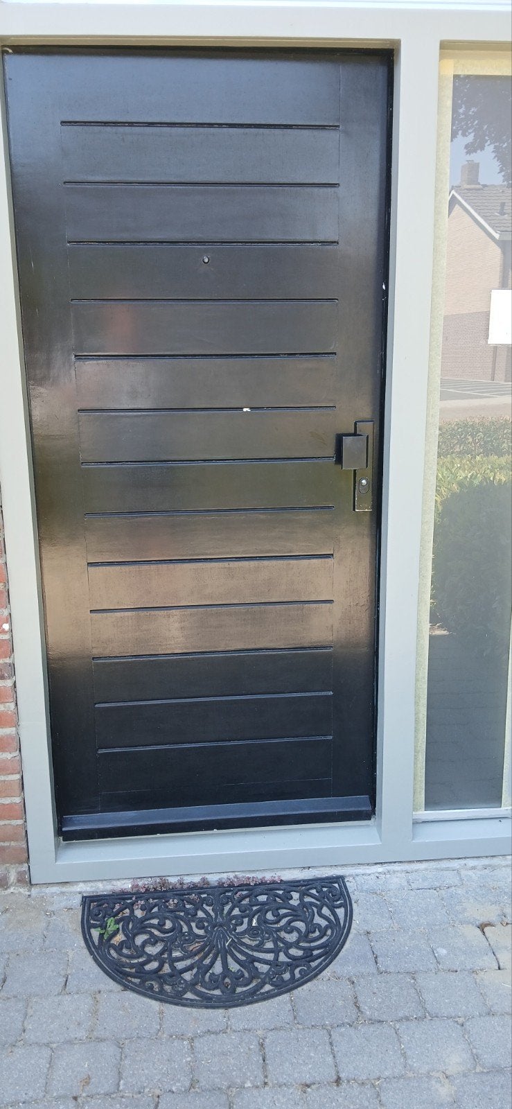 Moderne Merantihouten Buitendeur, Ophalen, Gebruikt, 80 tot 100 cm, Buitendeur