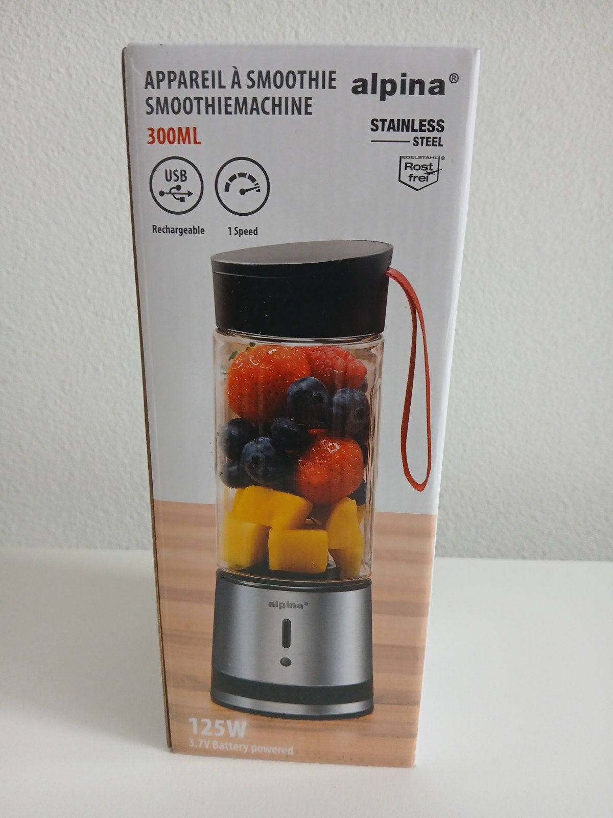 alpina Portable Blender 300ml - USB, Ophalen of Verzenden, Nieuw, Blender to go