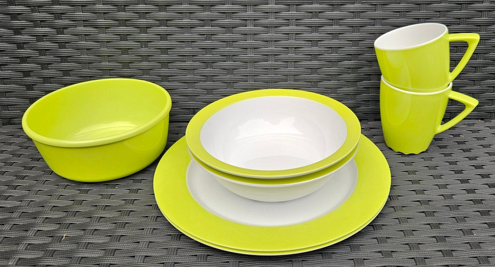 Mepal Flow Lemon Lime Servies - 2 Personen Set, Ophalen of Verzenden, Gebruikt