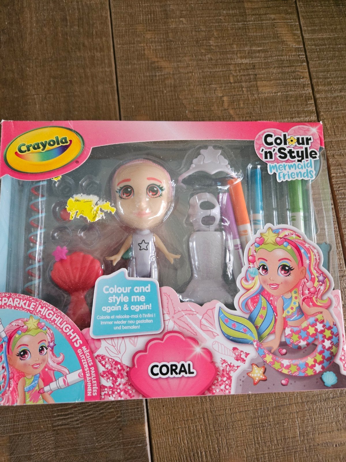 Crayola Colour 'n' Style Mermaid Friends - Kleurpop Coral, Ophalen of Verzenden, Nieuw, Overige typen