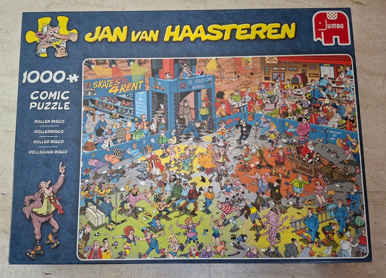 Jan van Haasteren puzzel 1000 stukjes- Roller disco, Ophalen of Verzenden, 500 t/m 1500 stukjes, Zo goed als nieuw
