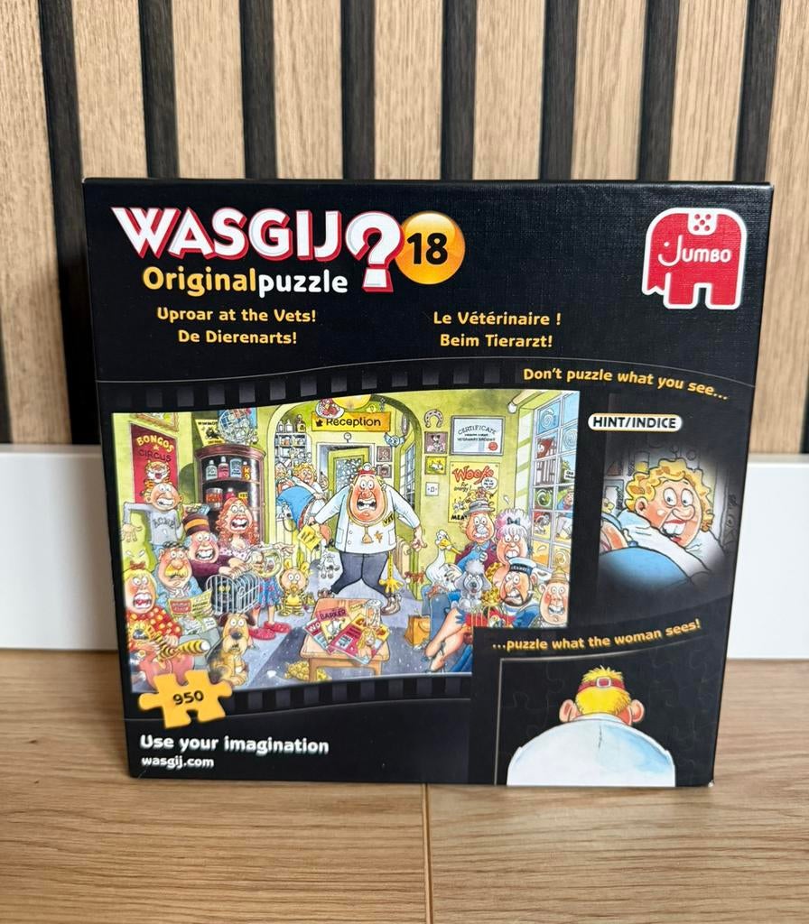 Te koop: Wasgij? Puzzel 18 - De Dierenarts! - 950 stukjes., Ophalen of Verzenden, 500 t/m 1500 stukjes, Zo goed als nieuw, Legpuzzel