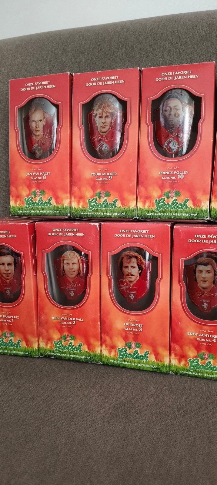 FC Twente - Grolsch - Bierglazen - 2005 - 40 Jarig Bestaan, Ophalen of Verzenden, Zo goed als nieuw, F.C. Twente, Overige typen