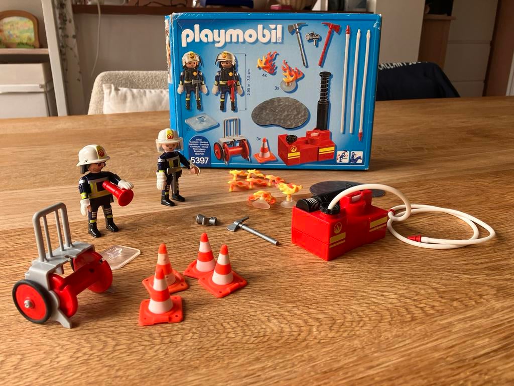 Playmobil 5397 Brandweer met echt werkende waterpomp, Ophalen, Gebruikt, Complete set
