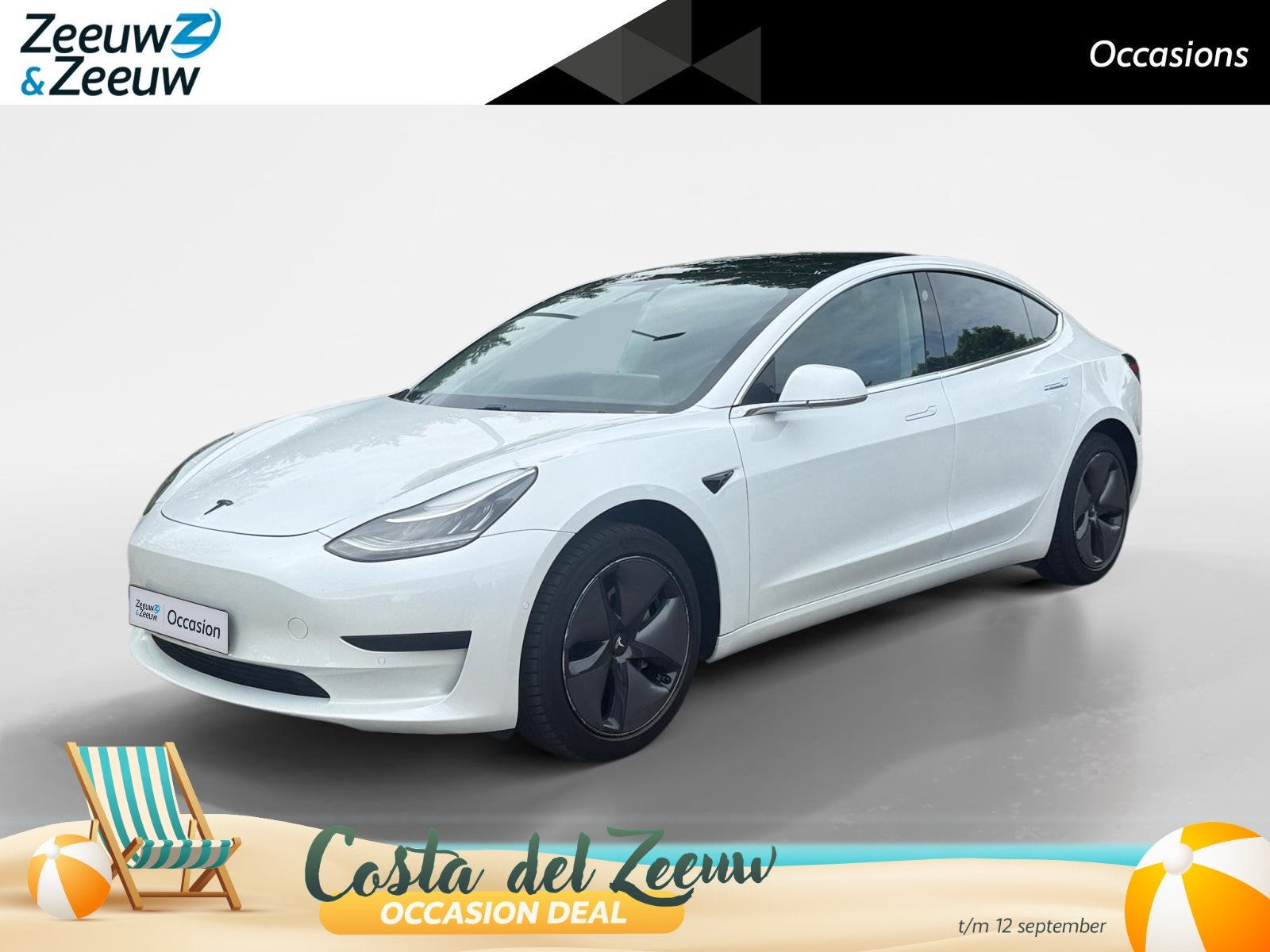 Tesla Model 3 Standard RWD Plus 60 kWh 87,8% SoH | 448Km Act, Auto's, Automaat, Gebruikt, Zwart, Wit