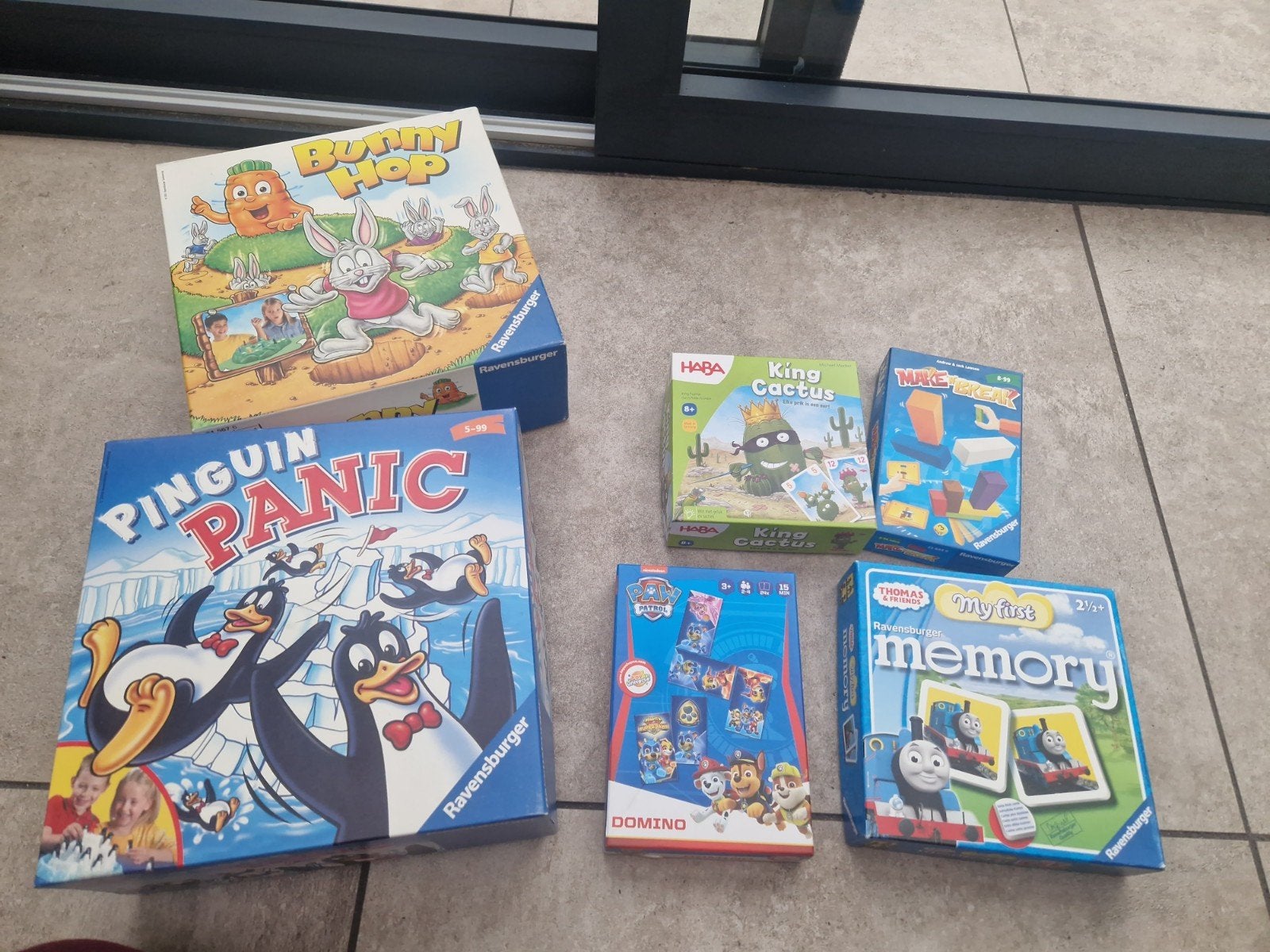 Div bordspellen: Bunny Hop, Pinguin Panic, King Cactus e., Een of twee spelers, Ophalen of Verzenden, Gebruikt, Ravensburger, HABA