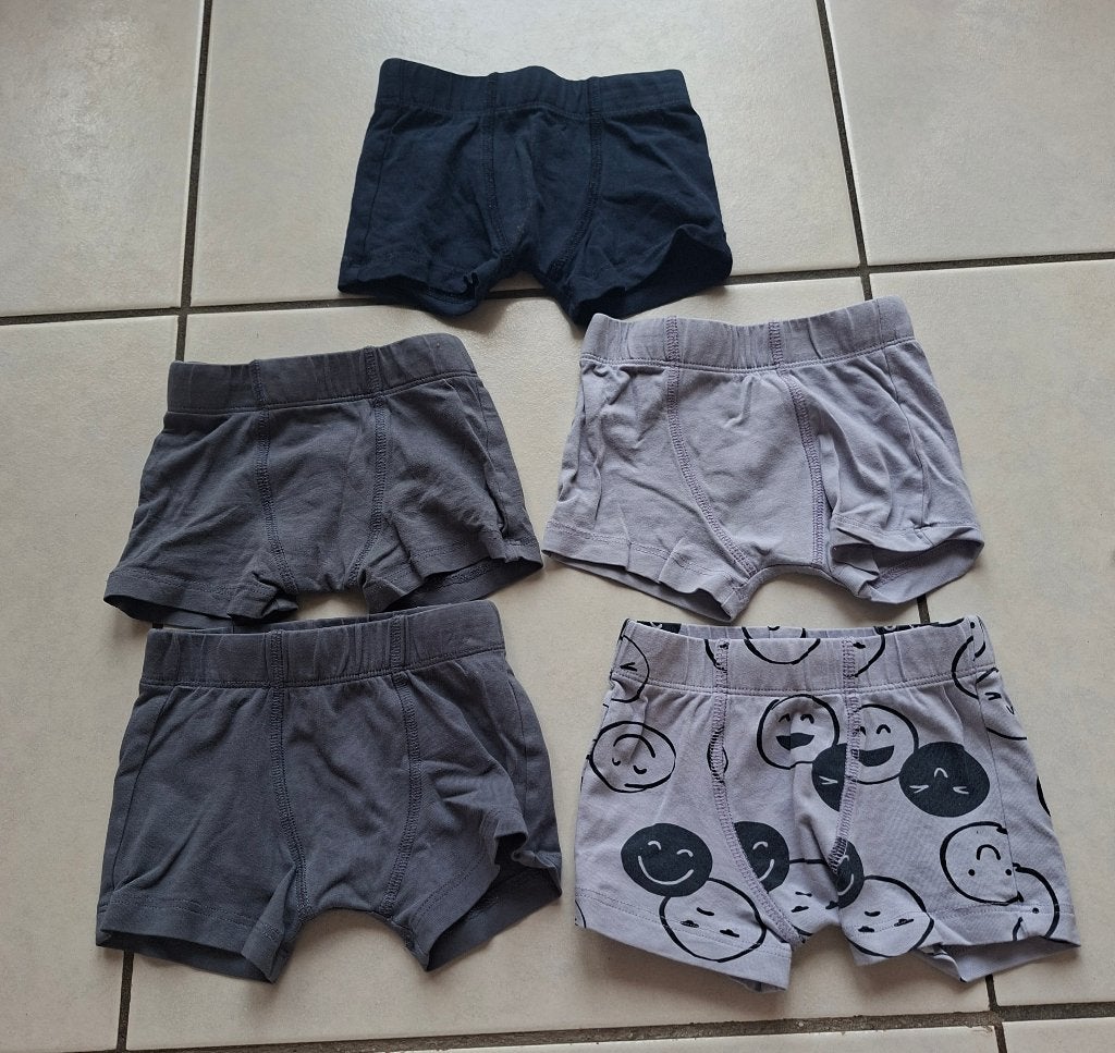 5 blauwe  kinder boxers/ boxershorts- maat 86/92- Hema, Nacht- of Onderkleding, Gebruikt, Ophalen of Verzenden, Hema
