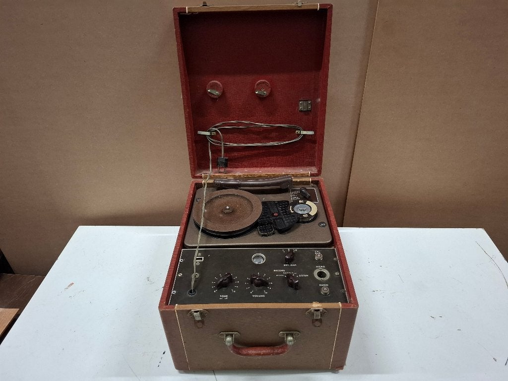 Unieke Vintage Webcor Wire Recorder (Jaren '40/'50), Ophalen, Webcor, Onbekend, Met stofkap