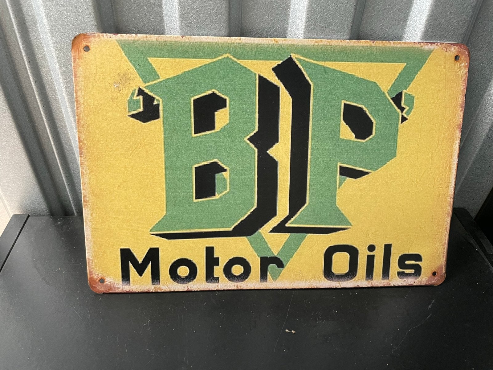 Vintage BP Motor Oils Emaille Reclamebord, Ophalen of Verzenden
