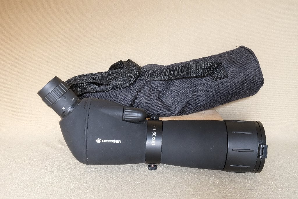 Bresser spotting scope 20-60x60, Ophalen of Verzenden, Gebruikt, Minder dan 80 mm, Lenzentelescoop (refractor)