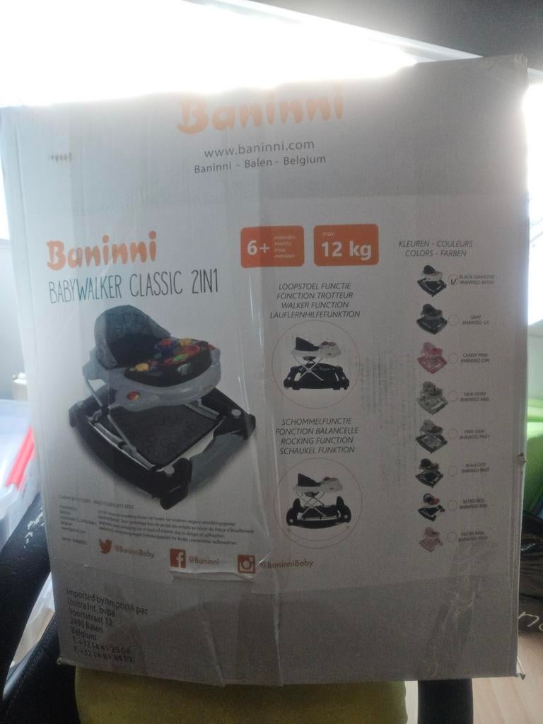 Baninni Babywalker Classic 2in1 Loopstoel Schommelfunctie, Ophalen of Verzenden