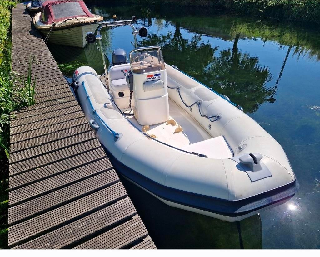 Valiant Rib 450 inl.Yamaha 20PK four stroke + Pega trailer., Watersport en Boten, Rubberboten, Ophalen, Buitenboordmotor, Valiant