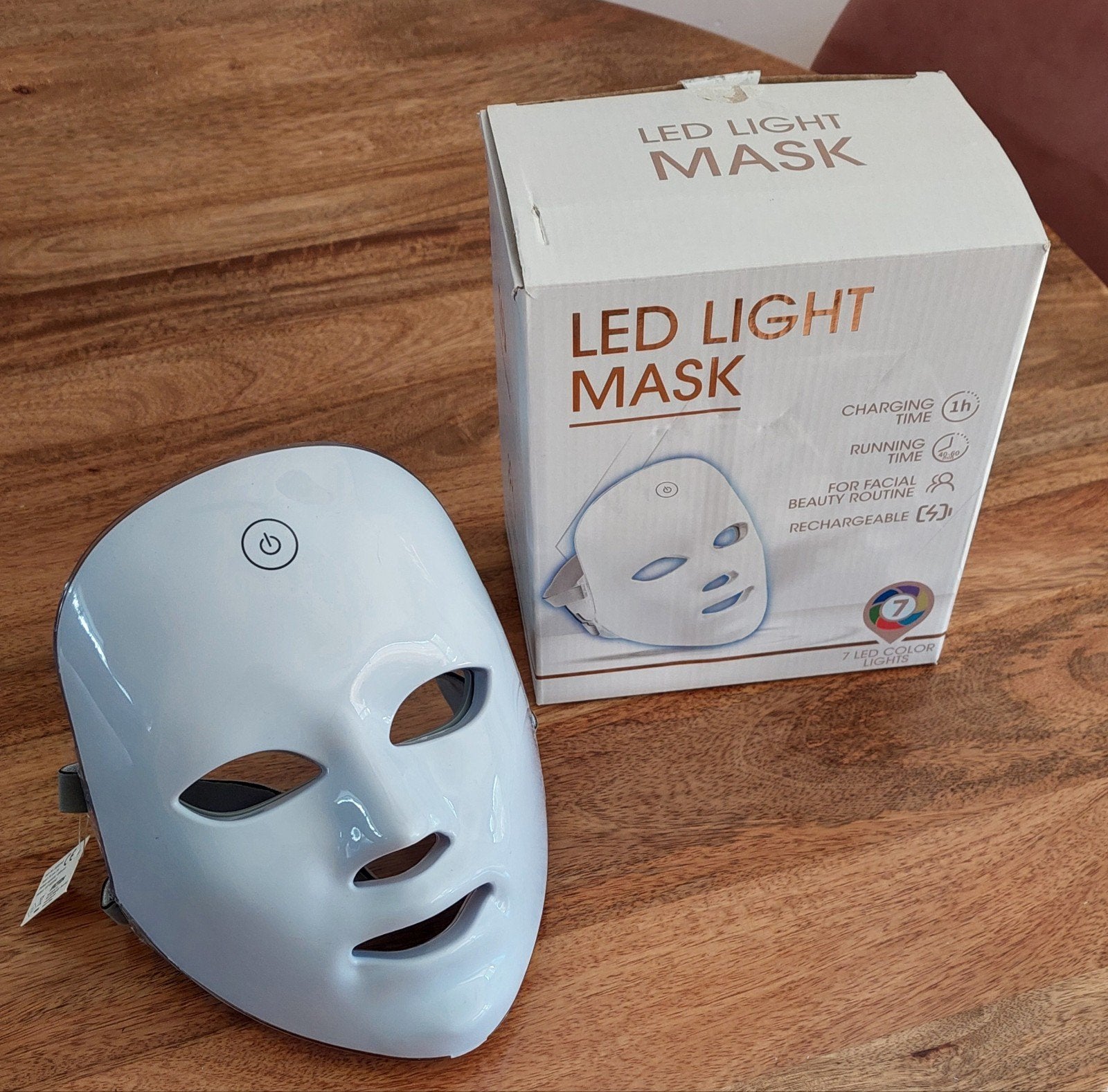 LED licht masker voor gezichtsverzorging - 7 Kleuren, Ophalen of Verzenden, Nieuw, Gehele gezicht, Verzorging