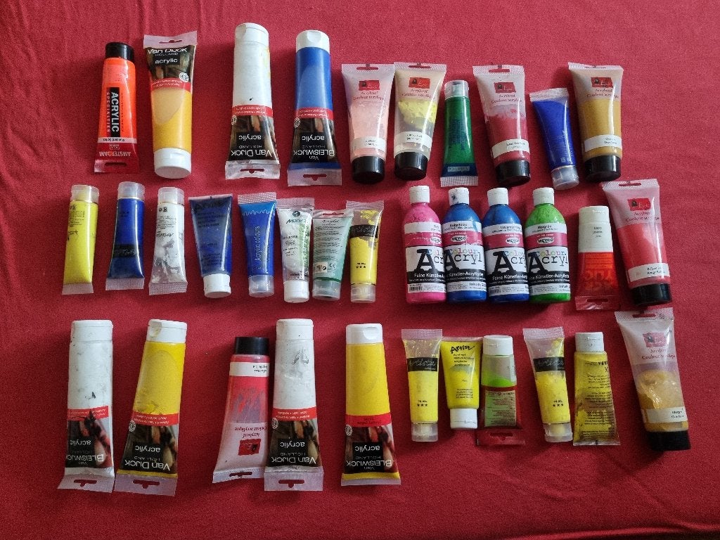 partij acrylverf, Ophalen of Verzenden, Ezel