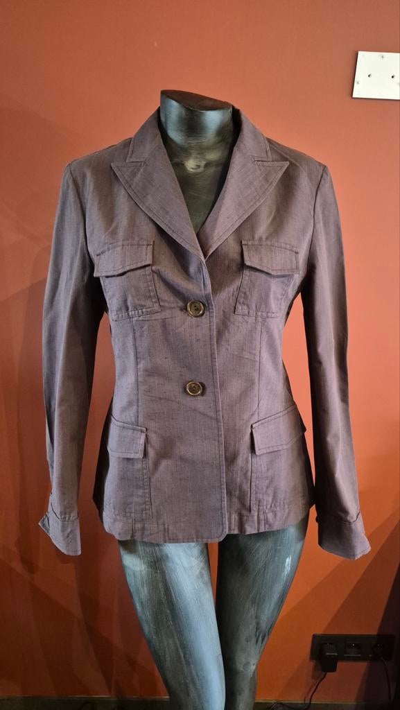 Xandres linnen sportief jasje maat 38, Kleding | Dames, Maat 38/40 (M), Bruin, Ophalen of Verzenden, Jasje