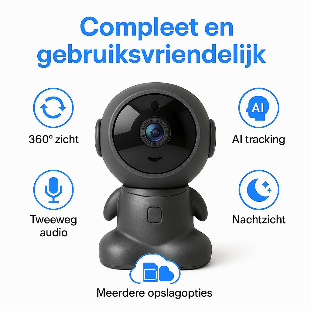 Robot Camera – Nachtzicht  WiFi Mini Beveiligingscamera, Ophalen of Verzenden, Nieuw, Binnencamera