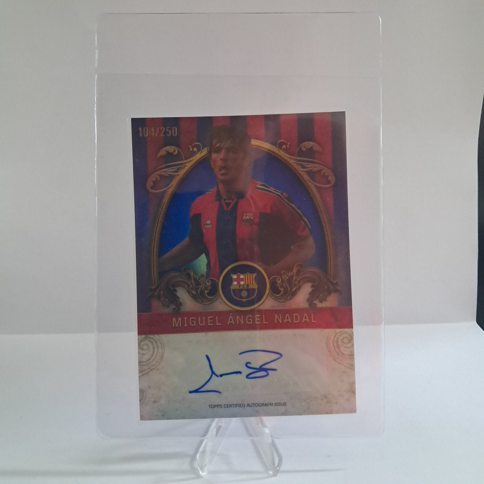 topps fc barcelona miguel angel nadal handtekening/250, Ophalen of Verzenden, Nieuw, Plaatje