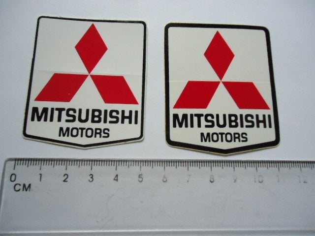 sticker oud Mitsubishi motors Japan auto lancer galant colt, Verzenden, Zo goed als nieuw, Bedrijf of Vereniging