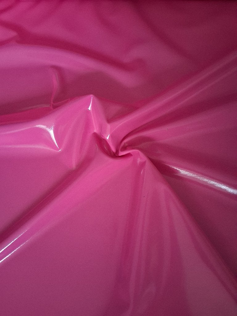 Roze lakstof 4-way stretch, Overige materialen, 120 cm of meer, Nieuw, Ophalen of Verzenden