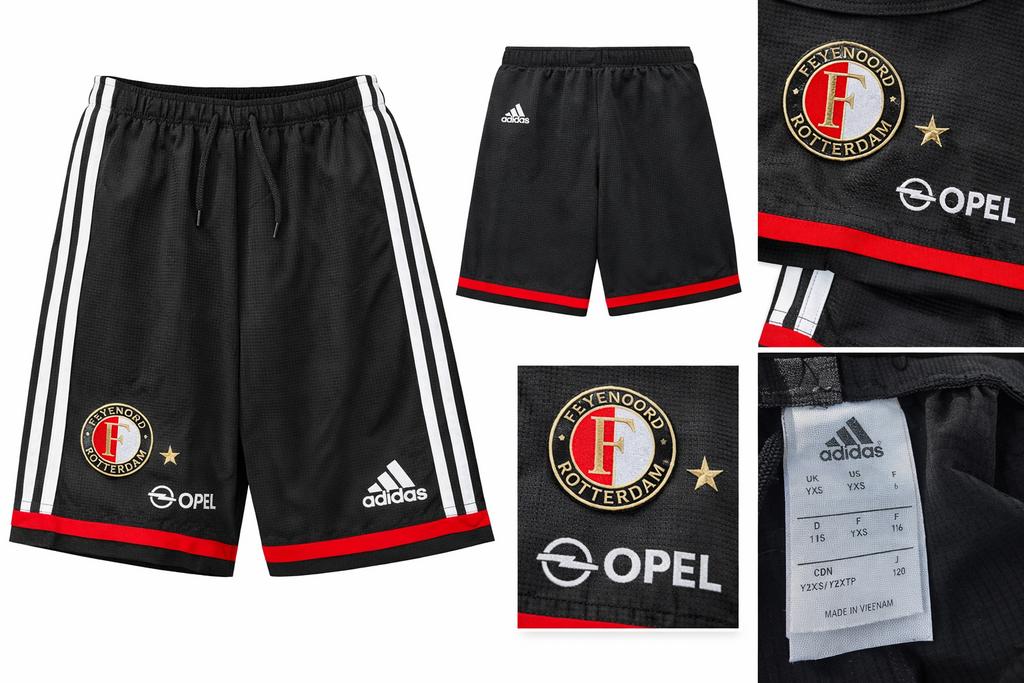 Adidas Feyenoord short – zwart – maat 116 / YXS, Ophalen of Verzenden, Gebruikt, Jongen of Meisje